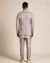 Manyavar Men Champagne Silk Indo Western Set with Jacket