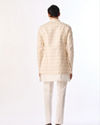 Manyavar Men Elegant Cream Indo Western