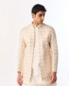 Manyavar Men Elegant Cream Indo Western