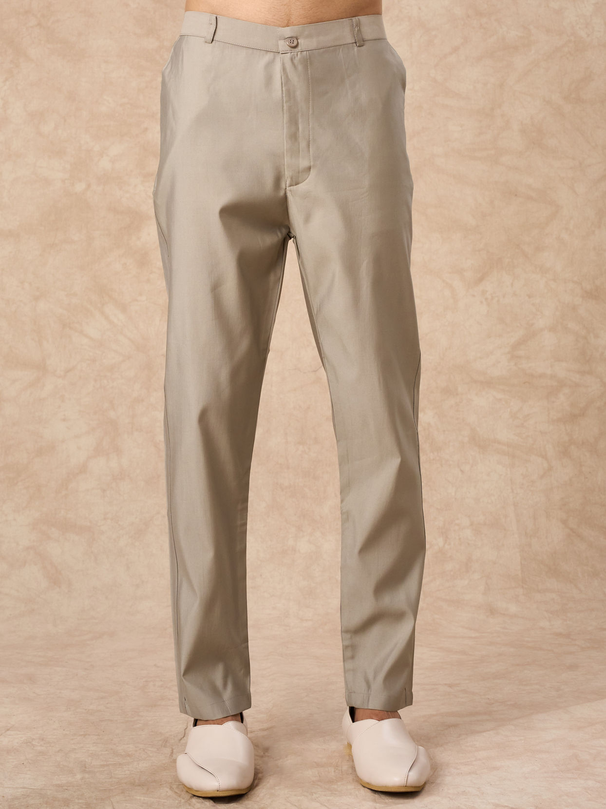 Manyavar Men Beige Blended Viscose Indo Western Jacket with Embroidery