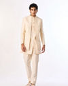 Manyavar Men Majestic Cream Indo Western Ensemble