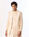 Manyavar Men Majestic Cream Indo Western Ensemble