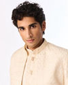Manyavar Men Majestic Cream Indo Western Ensemble