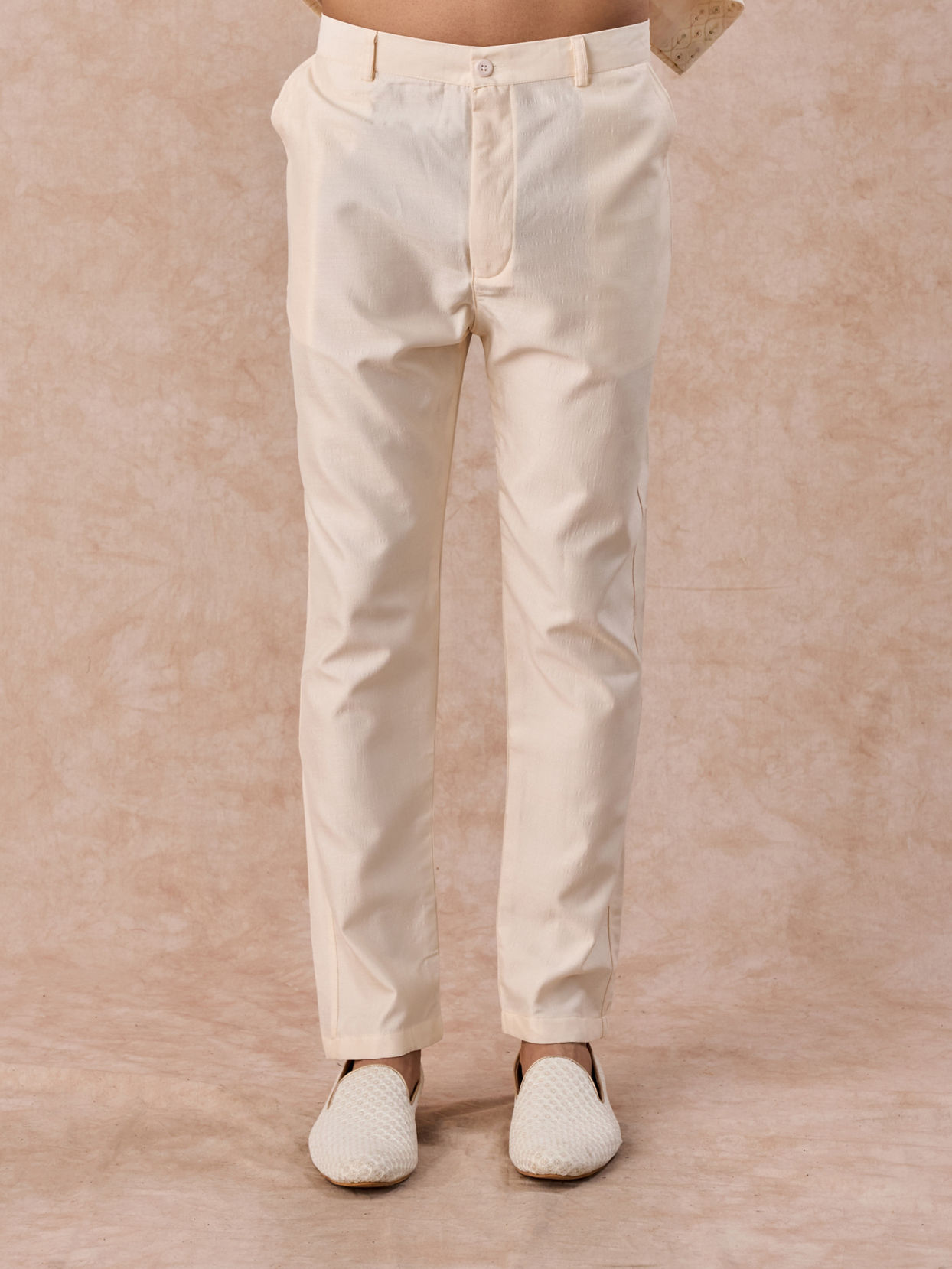 Manyavar Men Majestic Cream Indo Western Ensemble