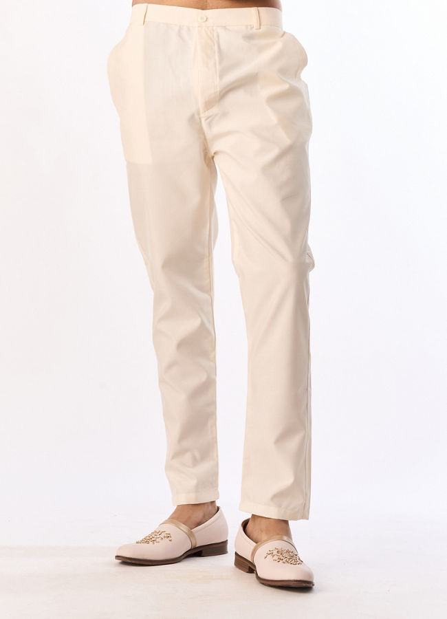 Manyavar Men Majestic Cream Indo Western Ensemble