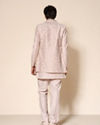 Manyavar Men Pink Silk Indo Western with Embroidery