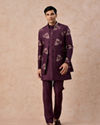 Manyavar Men Royal Purple Hues Indo Western