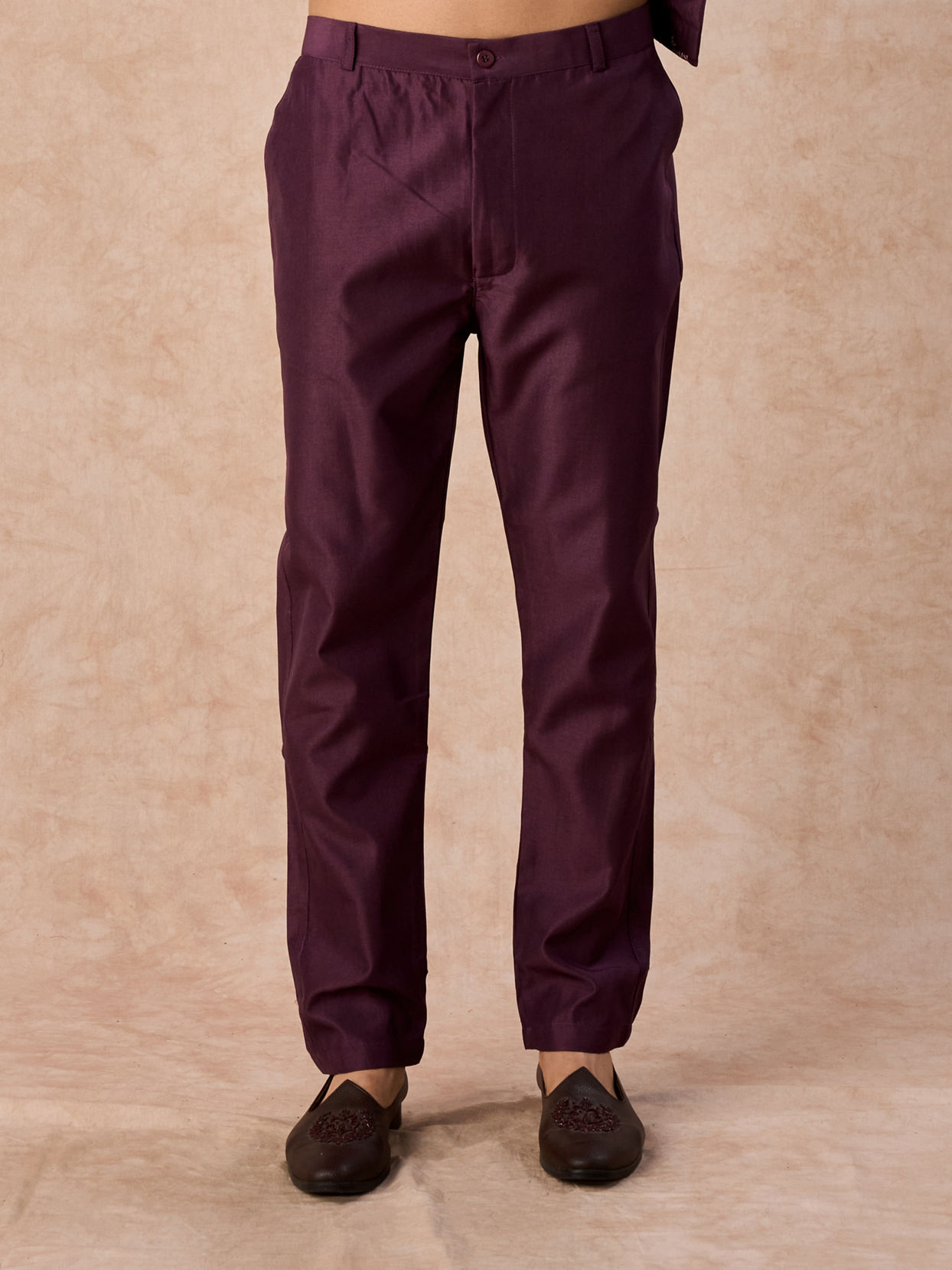 Manyavar Men Royal Purple Hues Indo Western