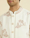Manyavar Men Regal Cream Indo Western Set