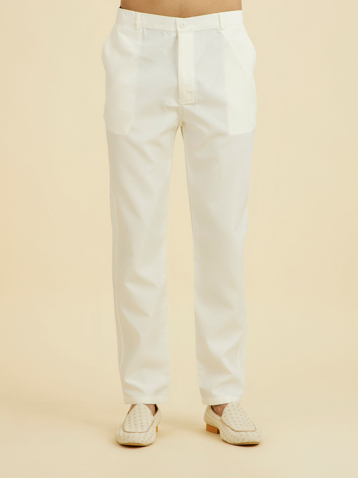 Manyavar Men Regal Cream Indo Western Set