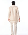 Manyavar Men Cream Silk Indo Western Jacket