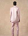 Manyavar Men Dusty Pink Art Silk Indo Western