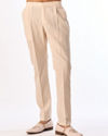 Manyavar Men Beige Georgette Indo-Western Set with Embroidered