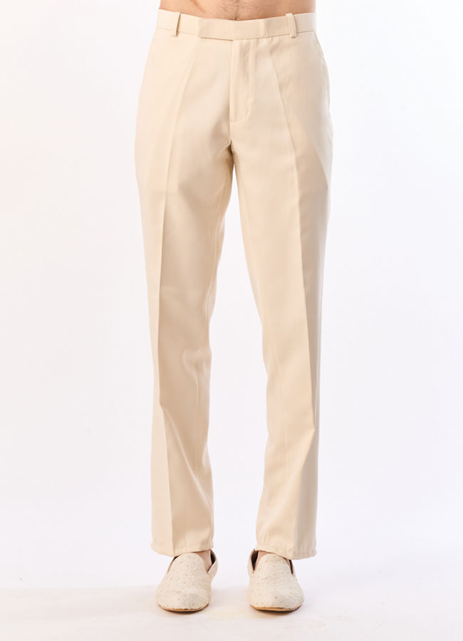 Manyavar Men Cream Brocade Indo Western Set