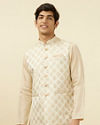 Cream Jacket With Golden Motifs