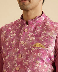 Manyavar Men Regal Purple Nehru Jacket