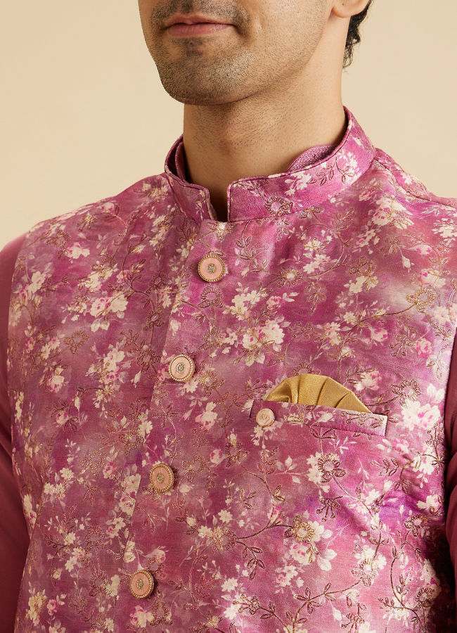 Manyavar Men Regal Purple Nehru Jacket