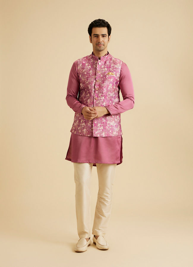 Manyavar Men Regal Purple Nehru Jacket