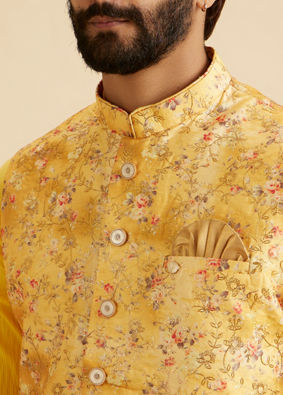 Manyavar Men Mustard Majesty Nehru Jacket
