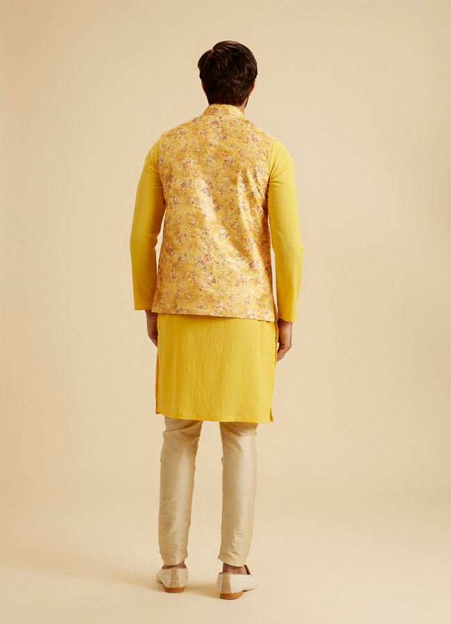 Manyavar Men Mustard Majesty Nehru Jacket