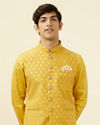 Sunglow Yellow Buta Patterned Jacket