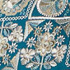 Ferozi Blue Botanical Patterned Jacket