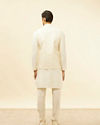 alt message - Manyavar Men Light Beige Sequined Jacket image number 3