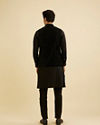Manyavar Men Midnight Black Diamond Patterned Jacket