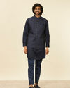 Manyavar Men Warm White Paisley Patterned Nehru Jacket
