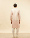 Manyavar Men Soft Pink Victorian Patterned Jacket