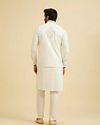 Manyavar Men Warm White Floral Jaal Patterned Jacket