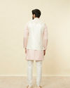 Manyavar Men Rosewater Pink Floral Patterned Jacket
