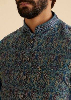 Manyavar Men Sun-Kissed Yellow Kurta