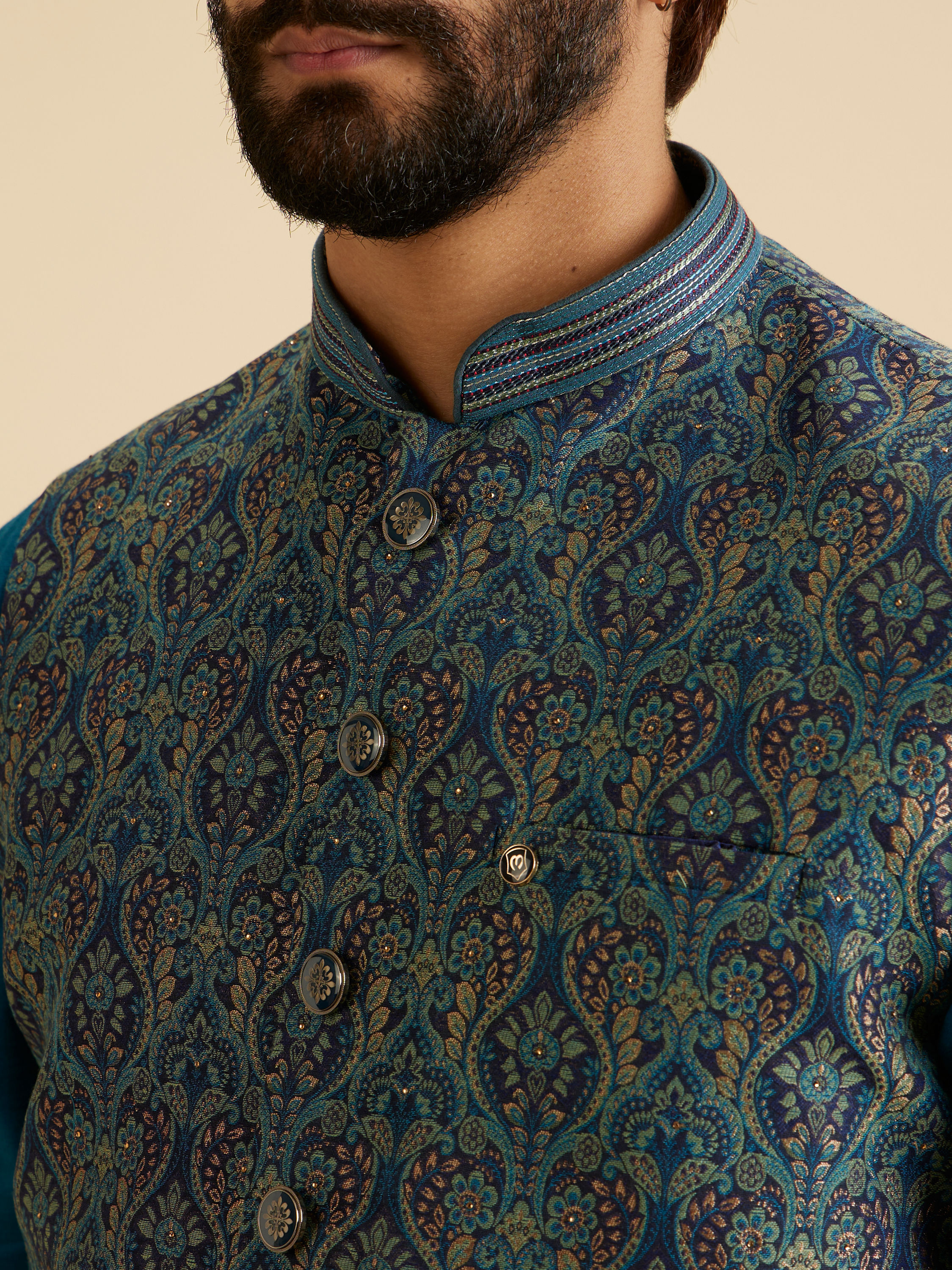 Manyavar Men Sun-Kissed Yellow Kurta