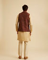 Manyavar Men Maroon Majesty Nehru Jacket