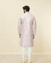 alt message - Manyavar Men Cherry Blossom Pink Medallion Patterned Jacket image number 3