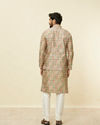 Manyavar Men Pistachio Green Harlequin Printed Jacket