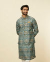 Tea Green Courtly Print Jacket