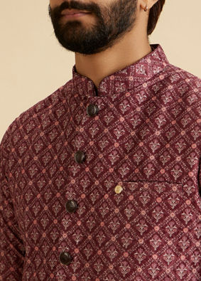 Manyavar Men Rustic Elegance Nehru Jacket