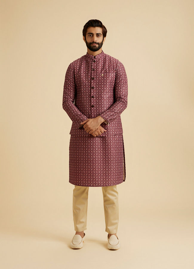 Manyavar Men Rustic Elegance Nehru Jacket