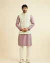 alt message - Manyavar Men Radiant Light Mid Green Nehru Jacket image number 2