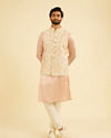 Manyavar Men Peach Radiance Nehru Jacket