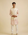 alt message - Manyavar Men Cream Satin Nehru Jacket image number 2