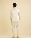 Manyavar Men Cream Satin Nehru Jacket