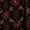 Velvety Wine Embroidered Nehru Jacket