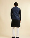 Manyavar Men Dark Blue Mirror Embellished Nehru Jacket