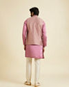 Manyavar Men Dusty Pink Elegance Nehru Jacket