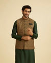 Manyavar Men Emerald Elegance Nehru Jacket