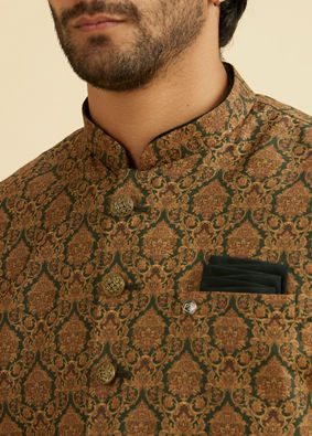 Manyavar Men Emerald Elegance Nehru Jacket