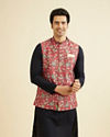 alt message - Manyavar Men Rustic Charm Nehru Jacket image number 0